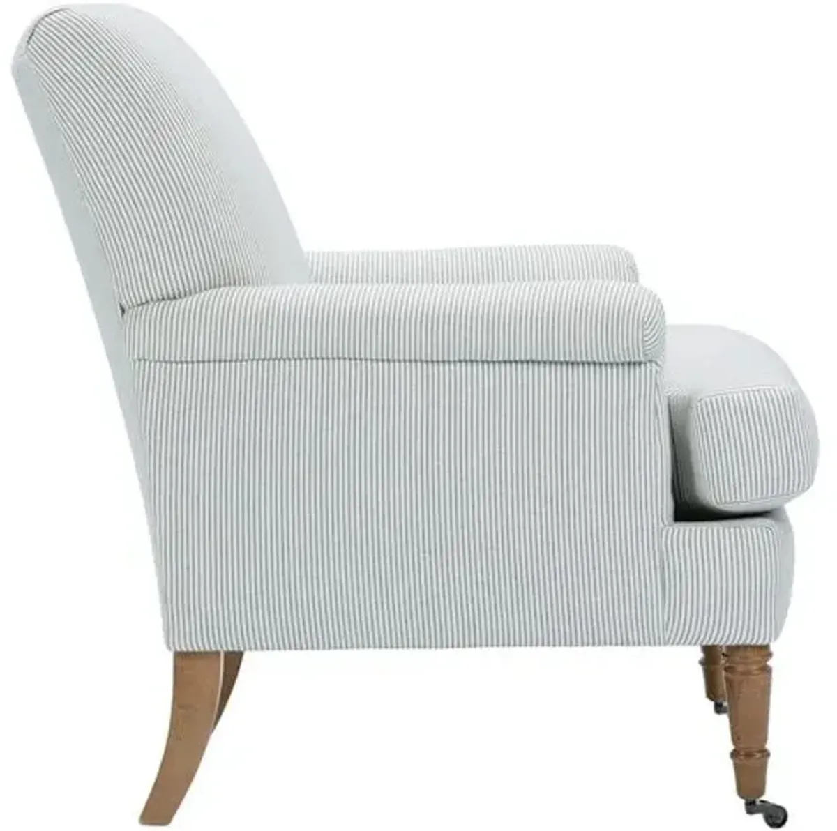 Rue Accent Chair - Navy/White Pinstripe - Blue, Comfortable, Durable