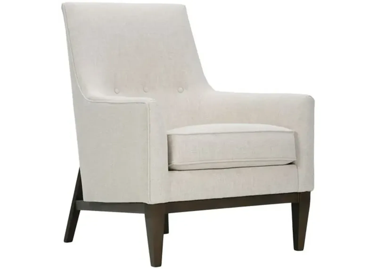 Zoya Accent Chair - Ivory, Comfortable, Durable