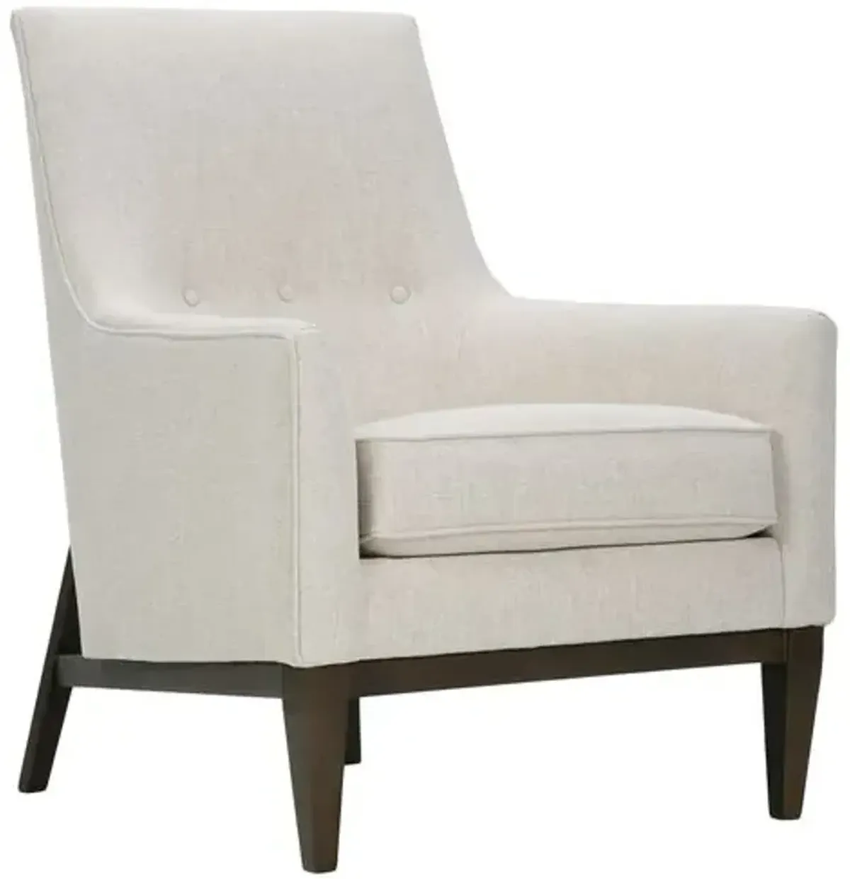 Zoya Accent Chair - Ivory, Comfortable, Durable