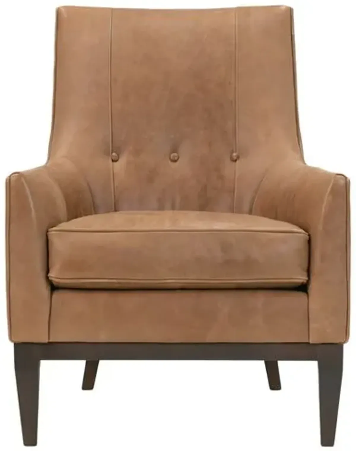 Zoya Leather Accent Chair - Nugget, Comfortable, Durable