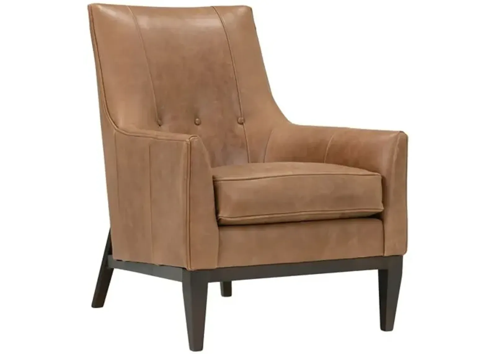 Zoya Leather Accent Chair - Nugget, Comfortable, Durable