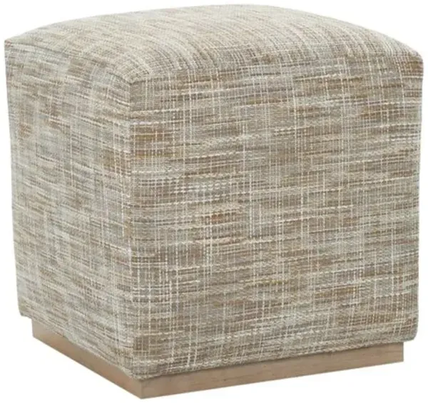 Madden Square Ottoman - Taupe/Pebble Basketweave - Gray