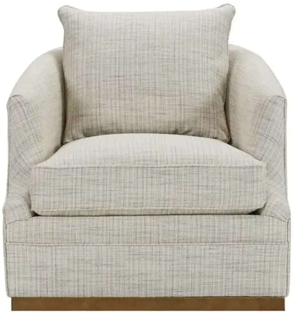 Adley Swivel Chair - Wheat Basketweave