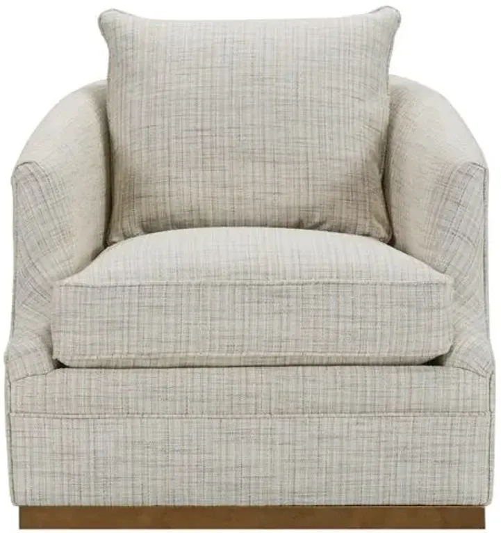 Adley Swivel Chair - Wheat Basketweave