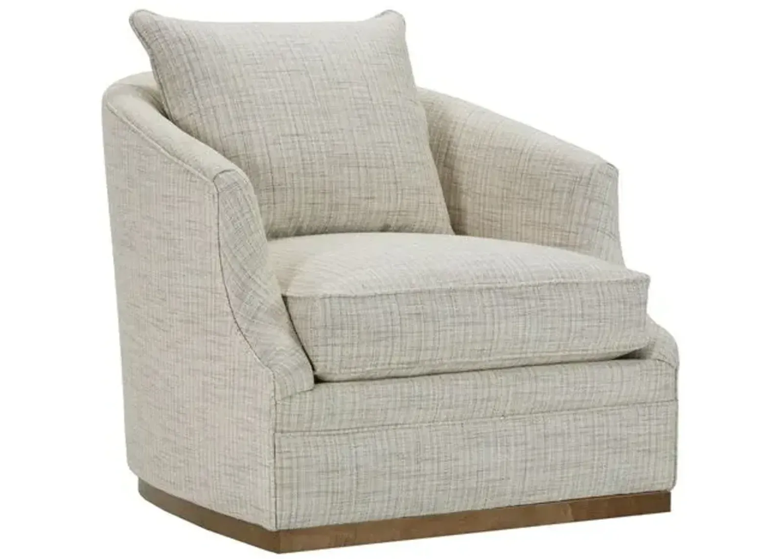 Adley Swivel Chair - Wheat Basketweave