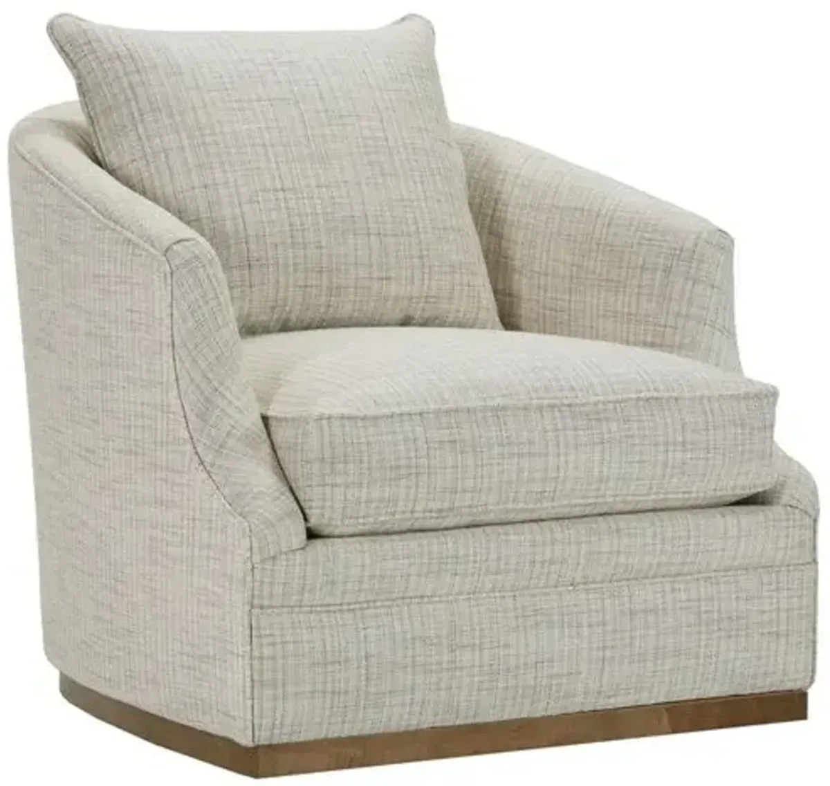 Adley Swivel Chair - Wheat Basketweave