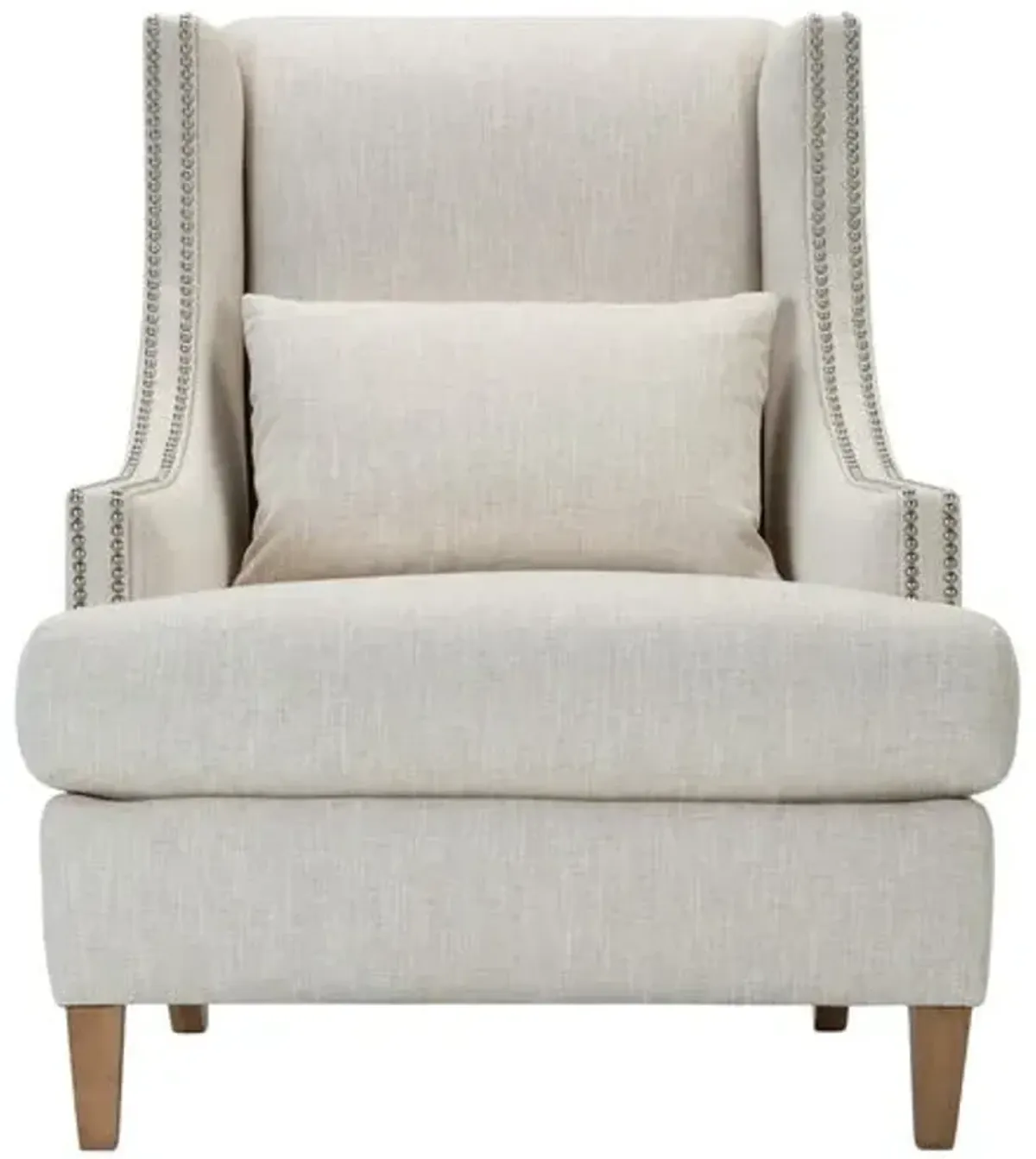 Mylah Wingback Accent Chair - Natural - Beige, Comfortable, Durable, Cushioned