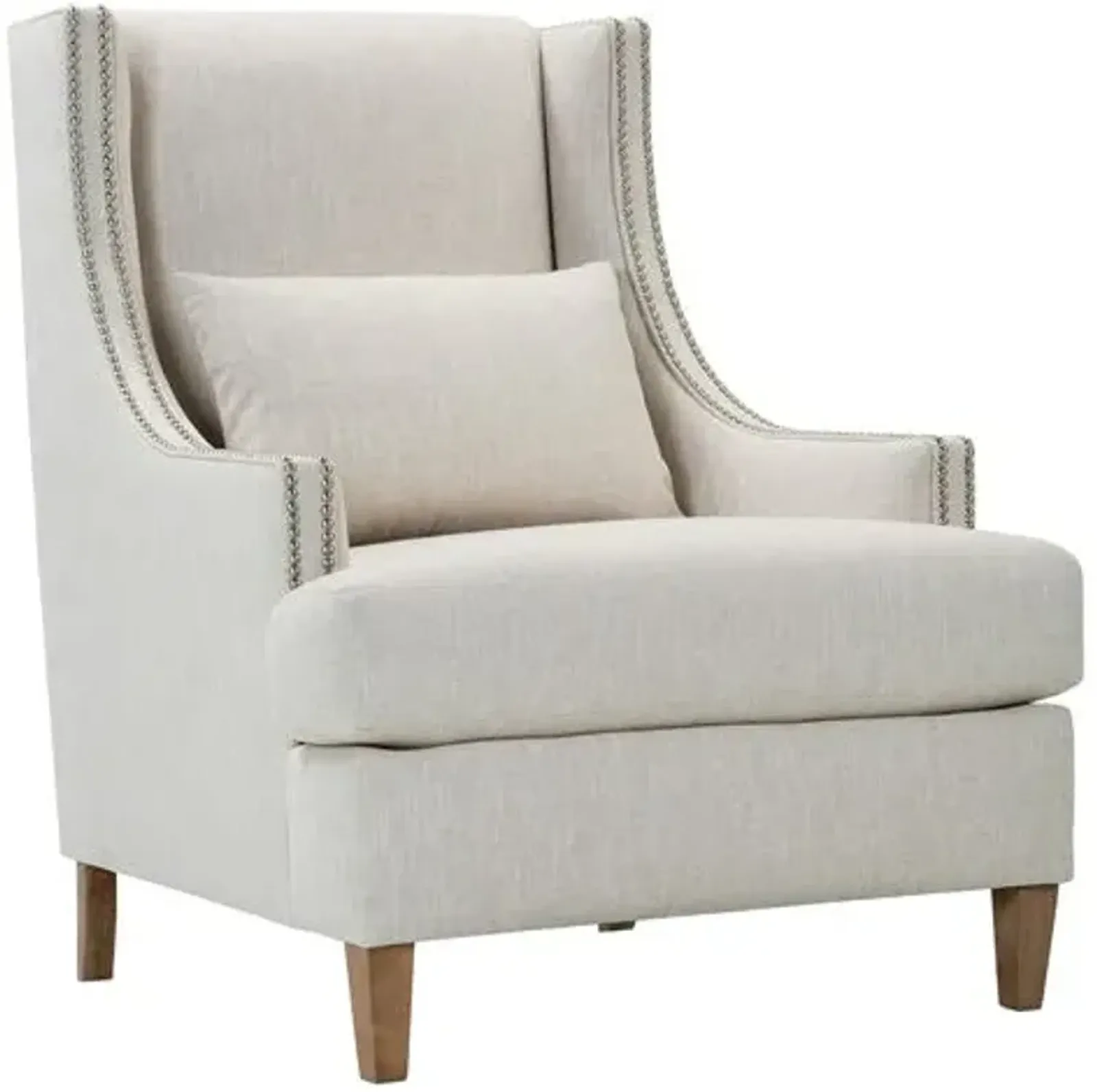 Mylah Wingback Accent Chair - Natural - Beige, Comfortable, Durable, Cushioned