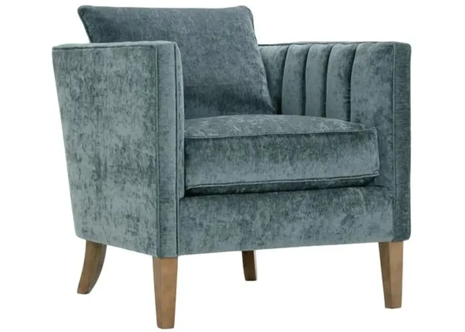 Mae Velvet Accent Chair - Adriatic Green, Comfortable, Durable