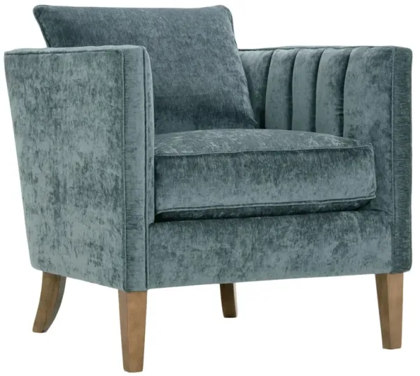 Mae Velvet Accent Chair, Adriatic Green