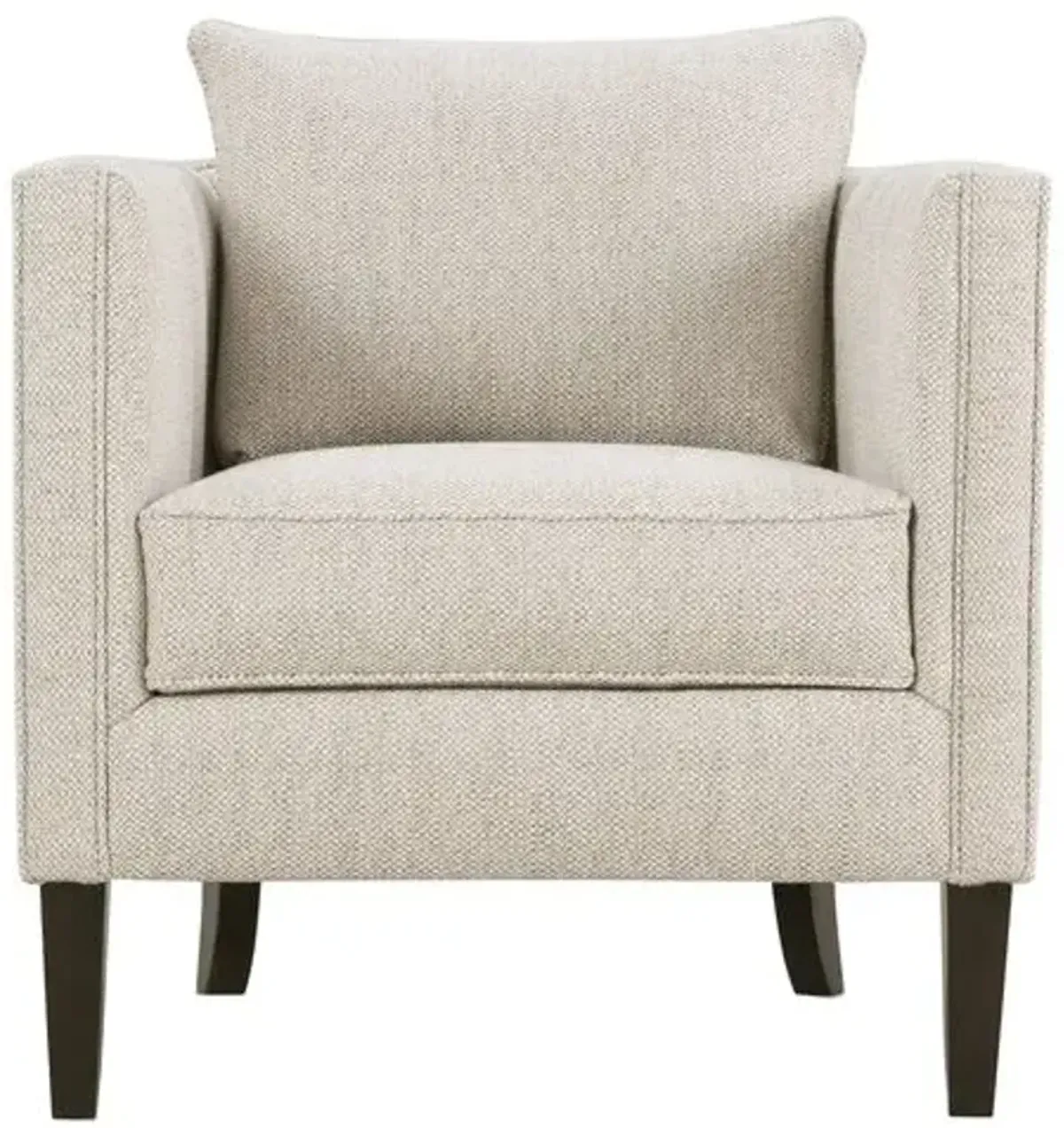 Mae Accent Chair - Almond Basketweave - Brown, Comfortable, Durable