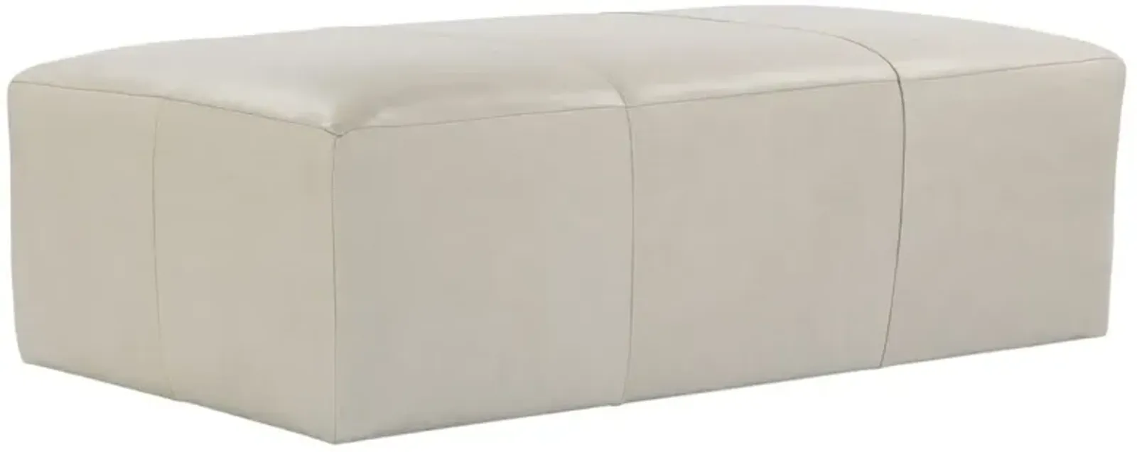 Augie Upholstered Leather Ottoman