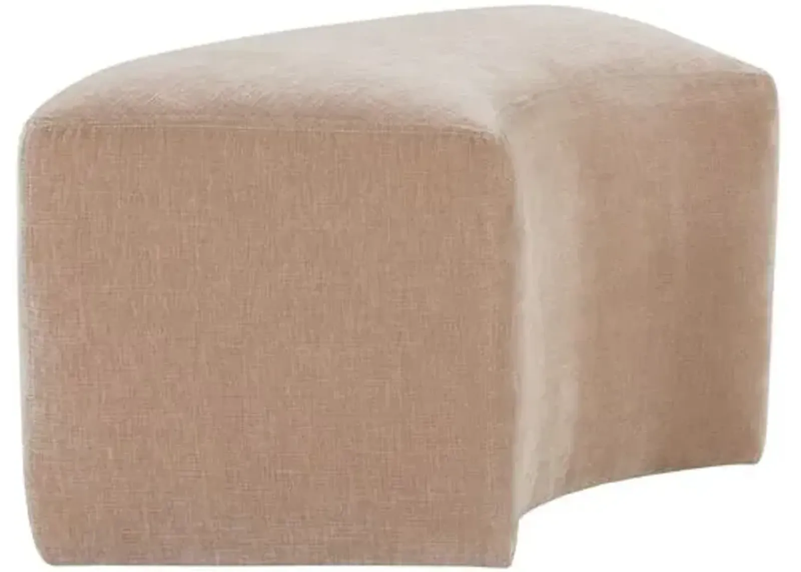 Baker Upholstered Bench - Blush Velvet - Pink