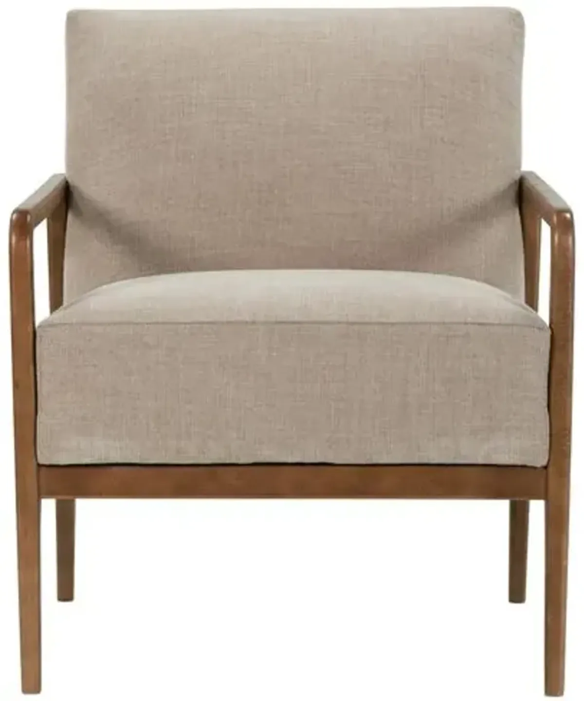 Matheo Wood Frame Accent Chair - Beige, Comfortable, Durable