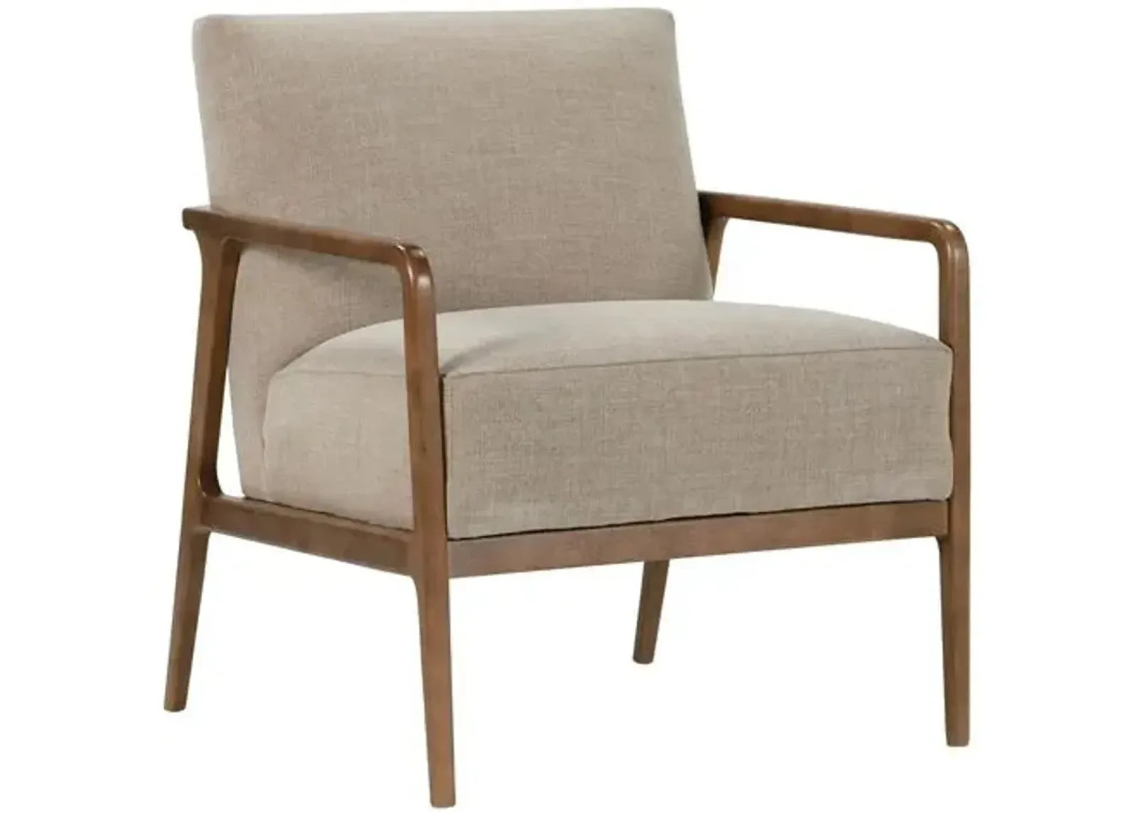 Matheo Wood Frame Accent Chair - Beige, Comfortable, Durable