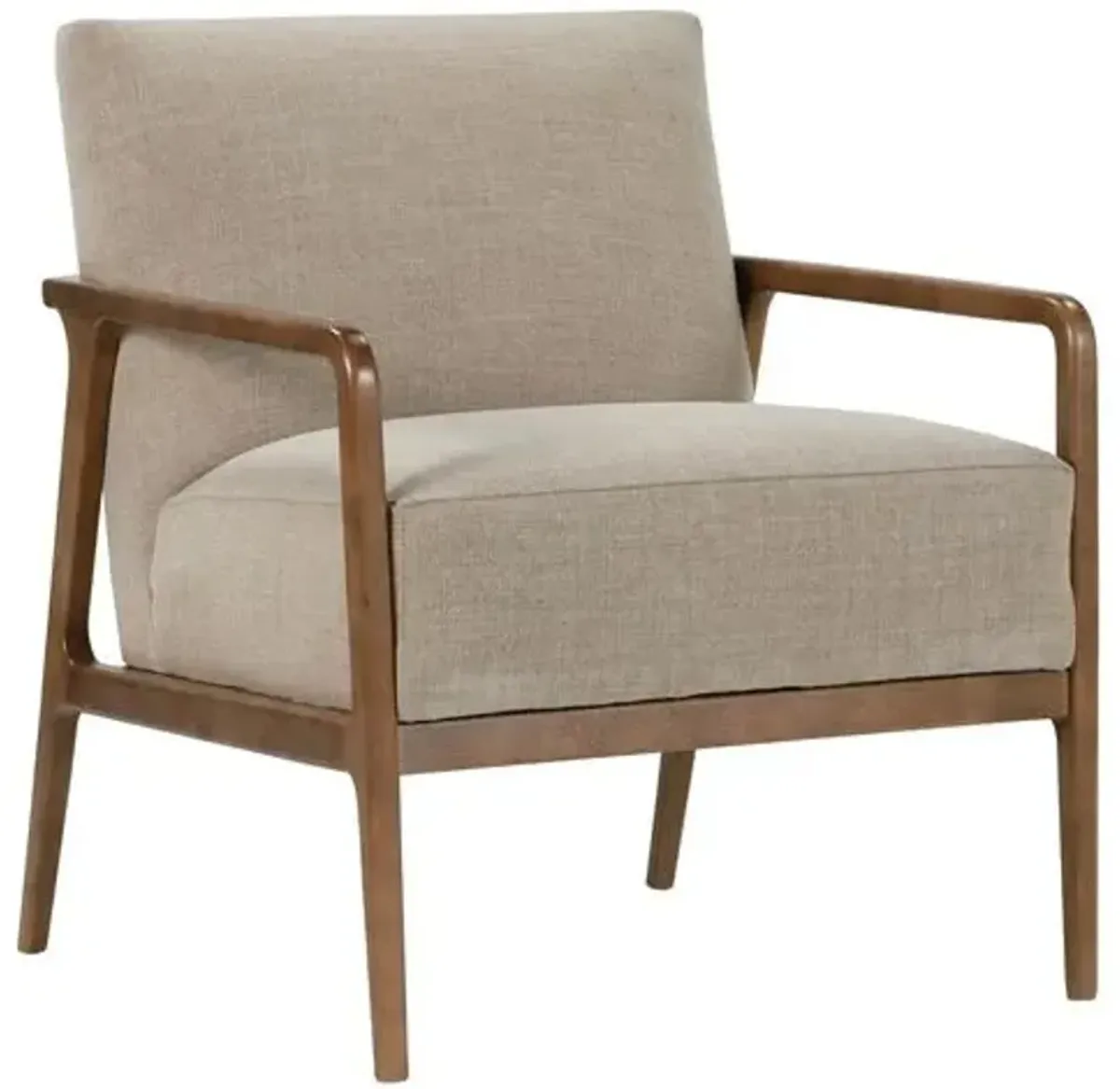 Matheo Wood Frame Accent Chair - Beige, Comfortable, Durable