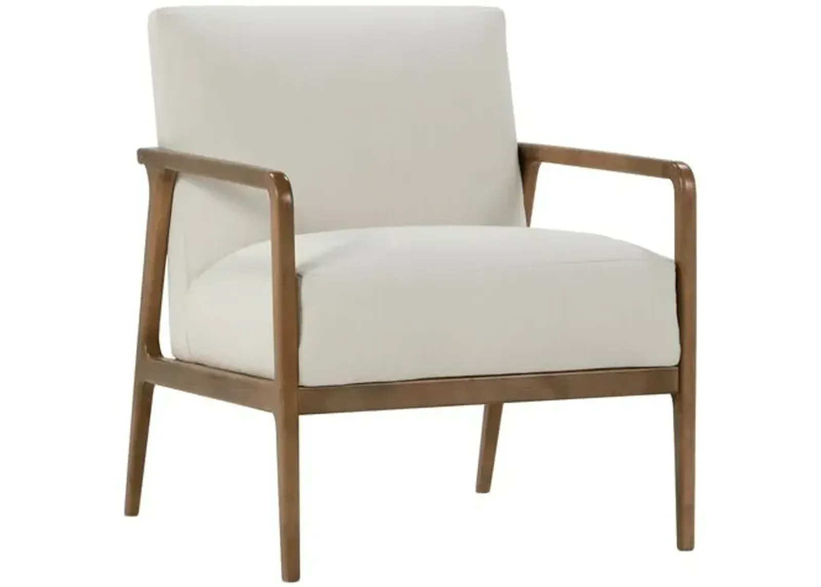 Matheo Wood Frame Accent Chair - White, Comfortable, Durable