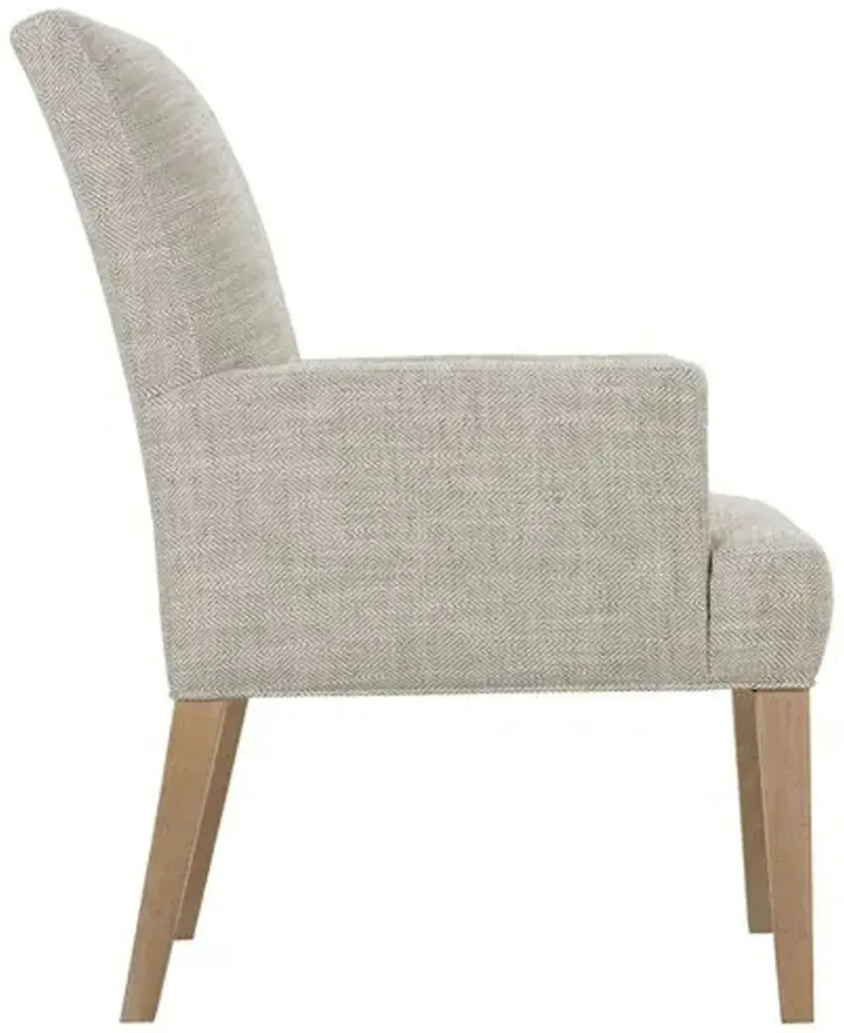 Elio Dining Arm Chair - Taupe Geo Texture - Brown