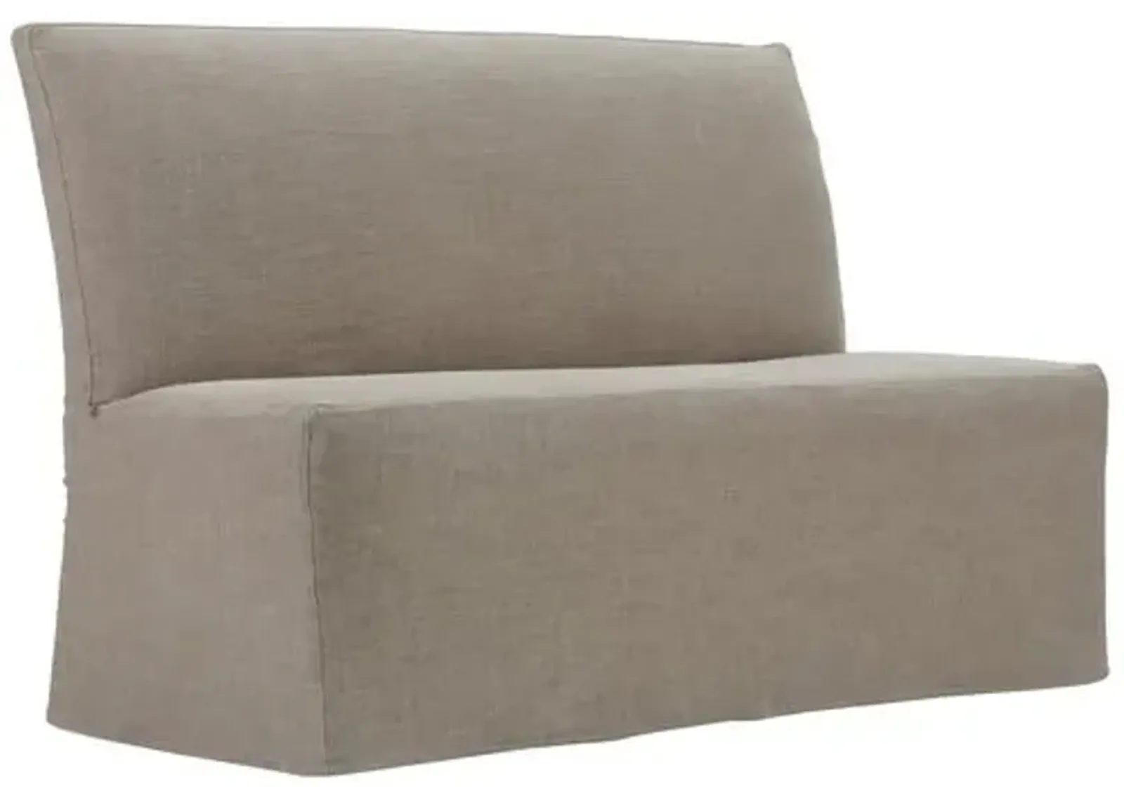 Elio Slipcovered Dining Banquette - Beige