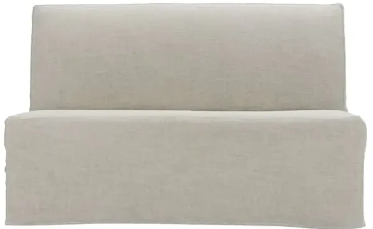 Elio Slipcovered Dining Banquette - Ivory