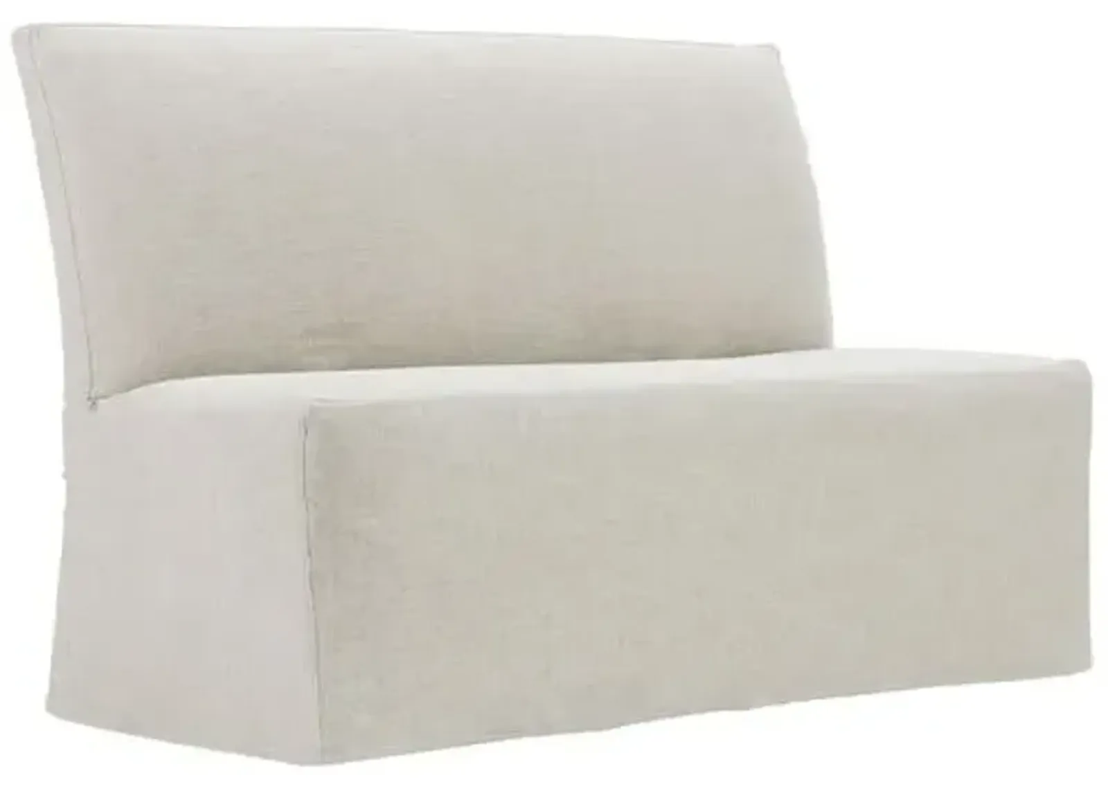 Elio Slipcovered Dining Banquette - Ivory