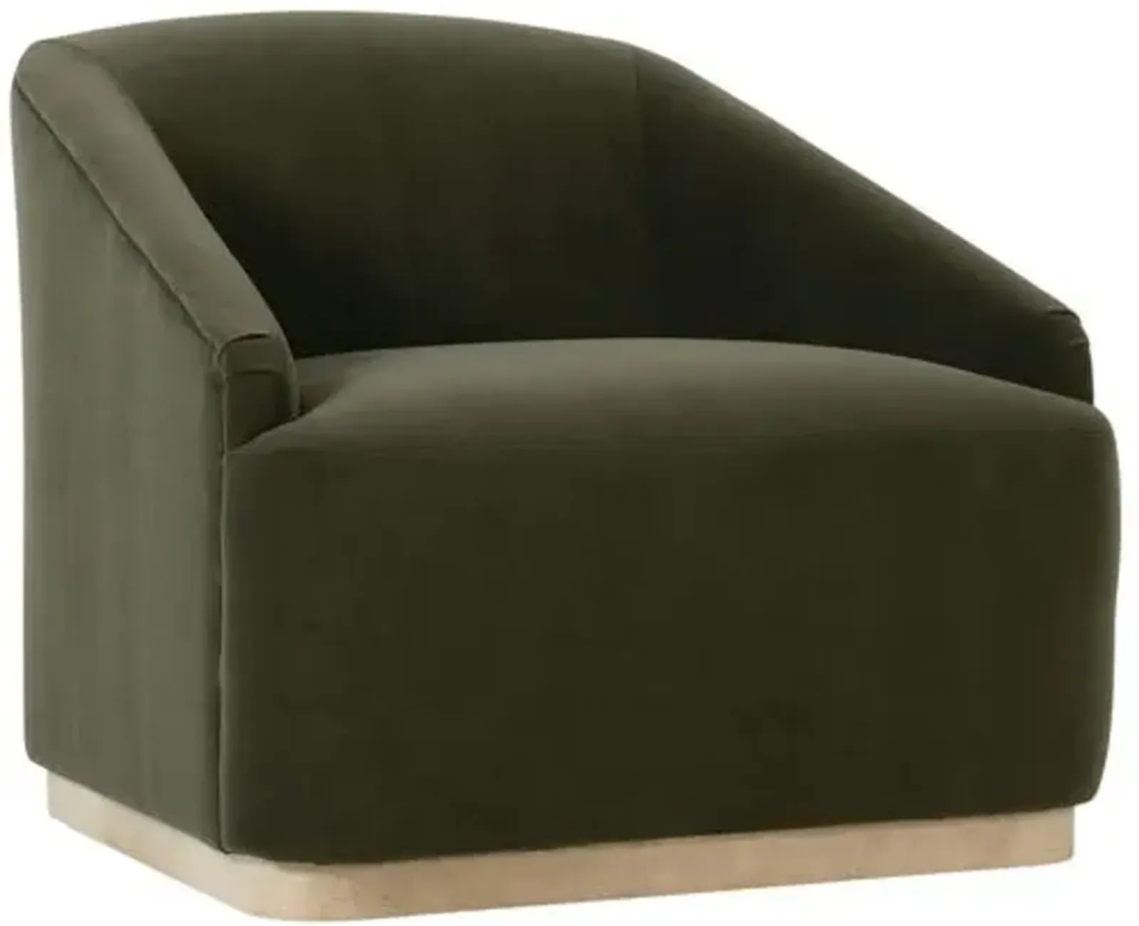 Finch Swivel Chair - Moss Green Velvet