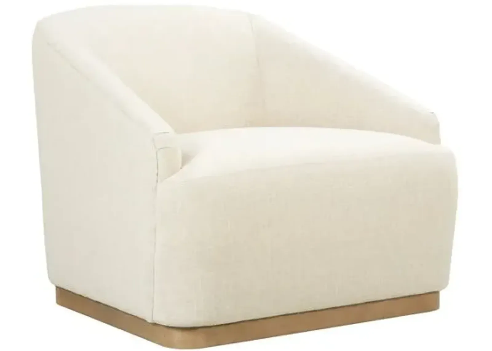 Finch Swivel Chair - Beige Cotton-Blend