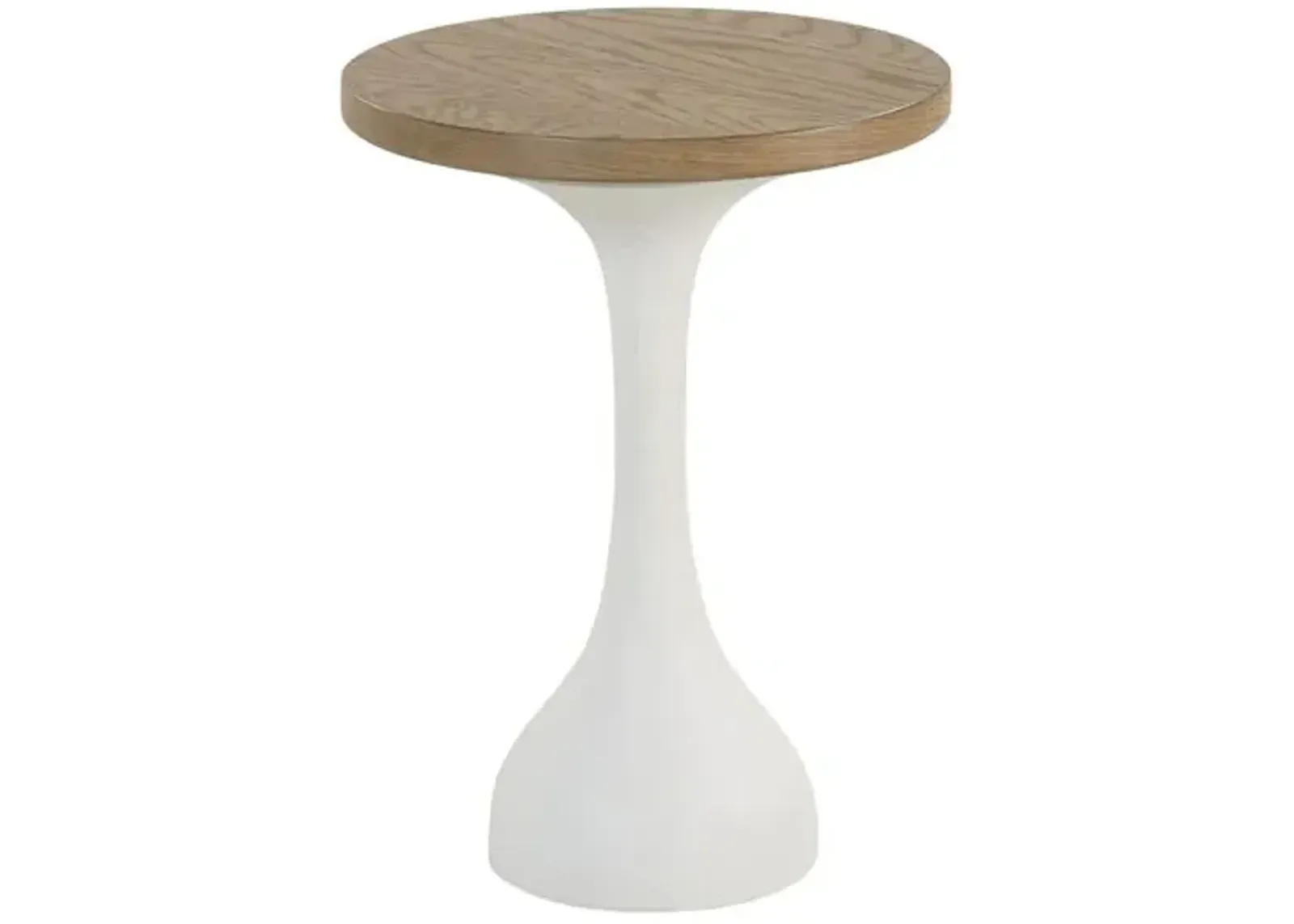 Clara Oak End Table - Natural/White - Brown