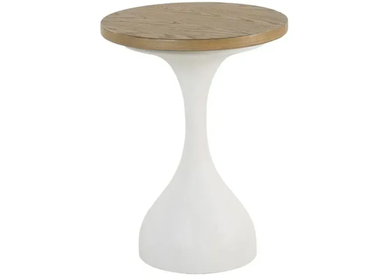 Clara Oak End Table - Natural/White