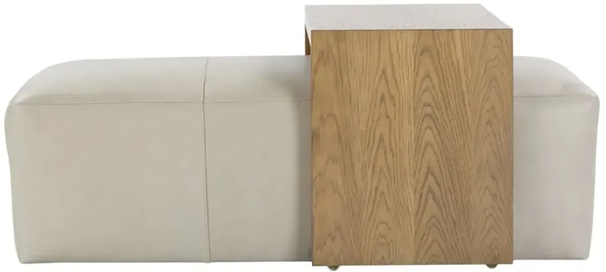 Agatha Oak Waterfall Cocktail Table, Natural