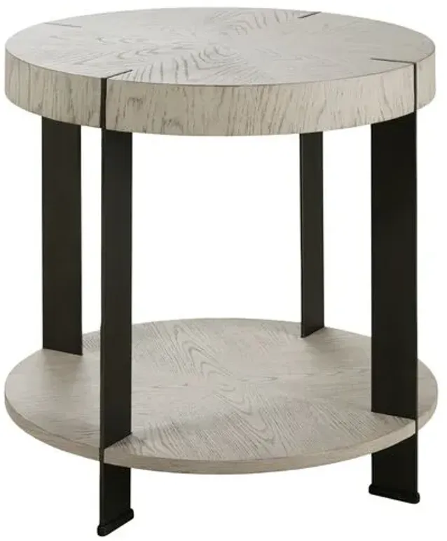 Daphne Oak End Table - Storm Grey