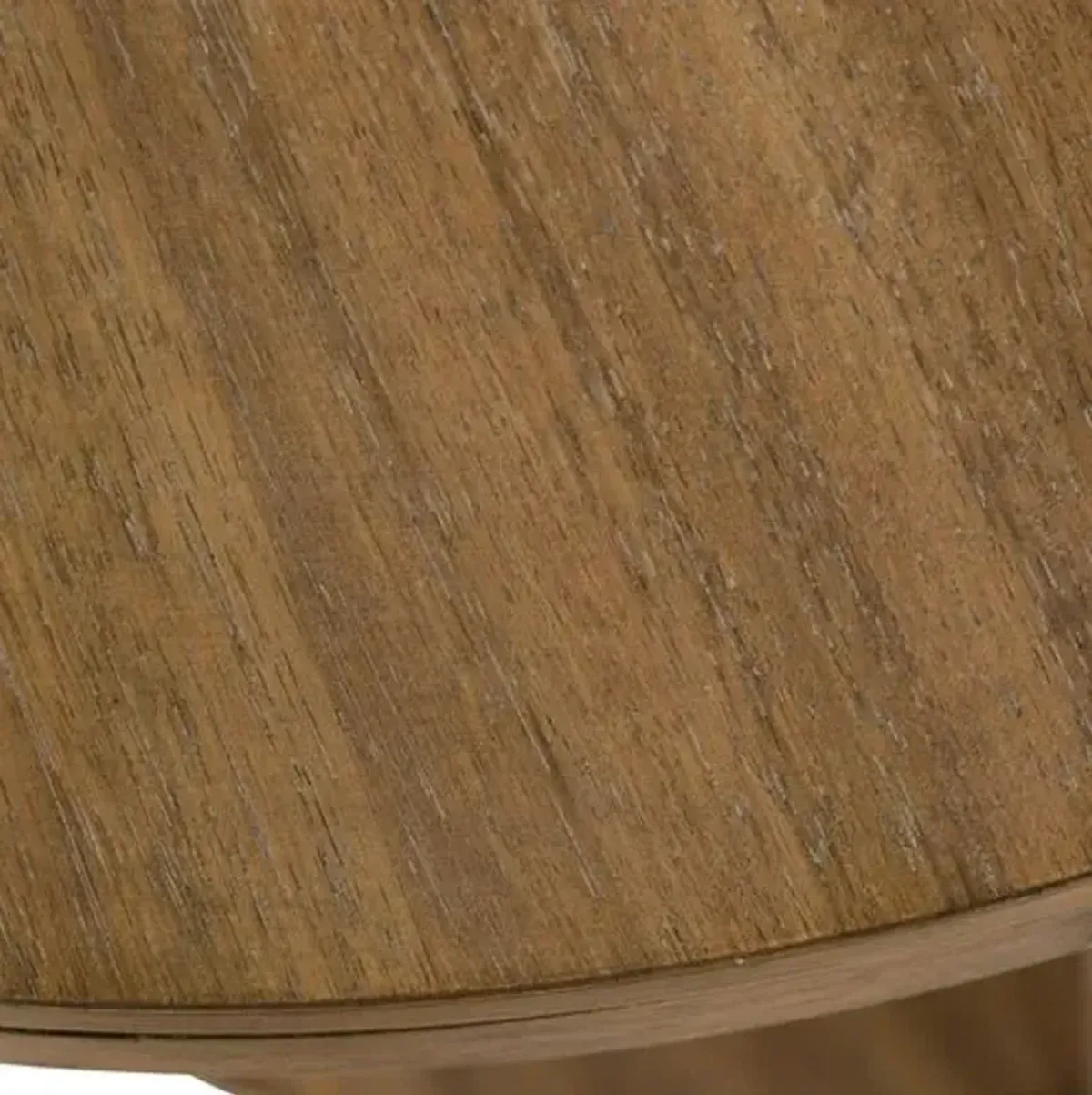 River Wood Round Side Table - Saddle