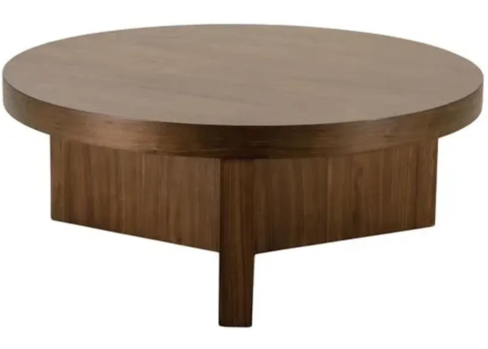 Dawn Round Walnut Veneer Coffee Table - Auburn