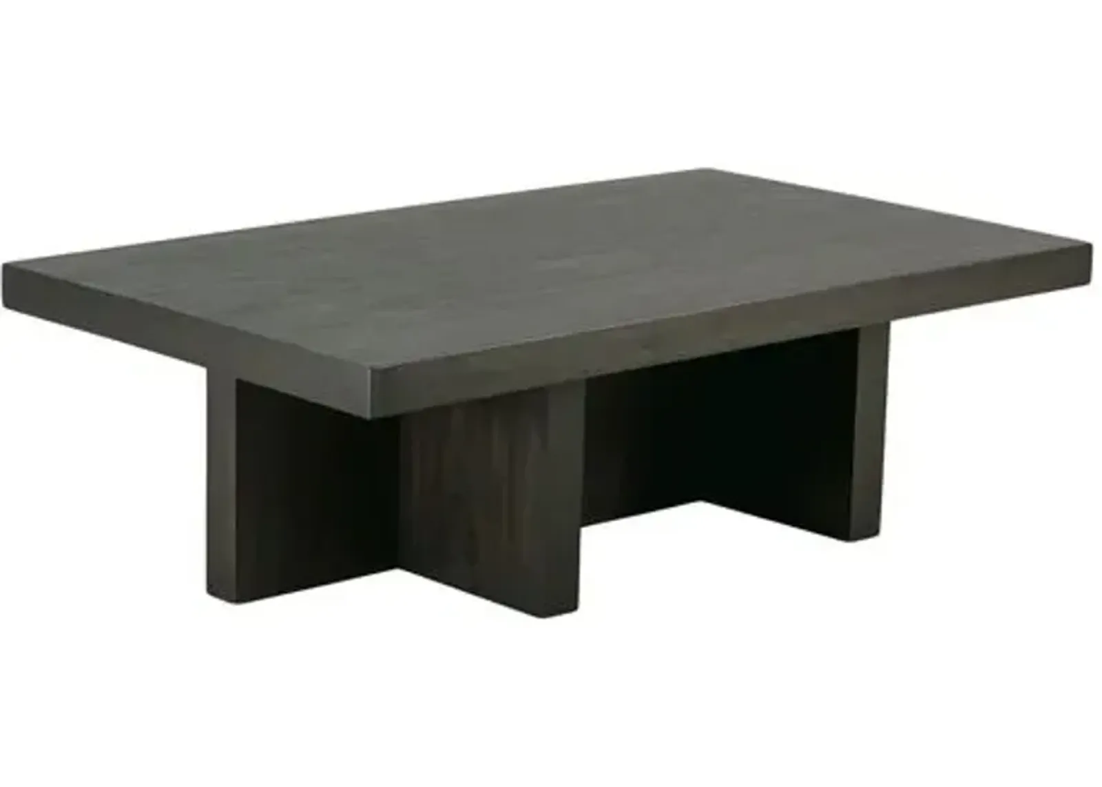 Vinessa Rectangular Oak Venner Coffee Table - Peppercorn - Brown