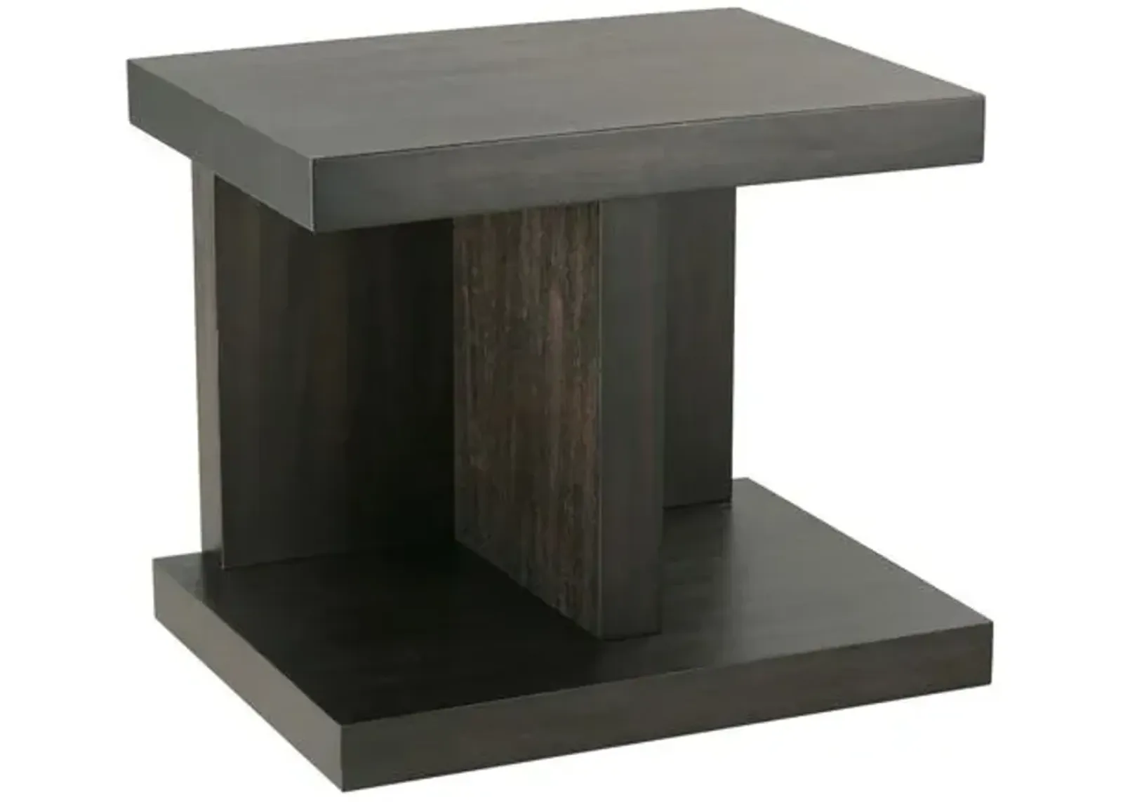 Vinessa Oak Venner Side Table - Peppercorn - Brown