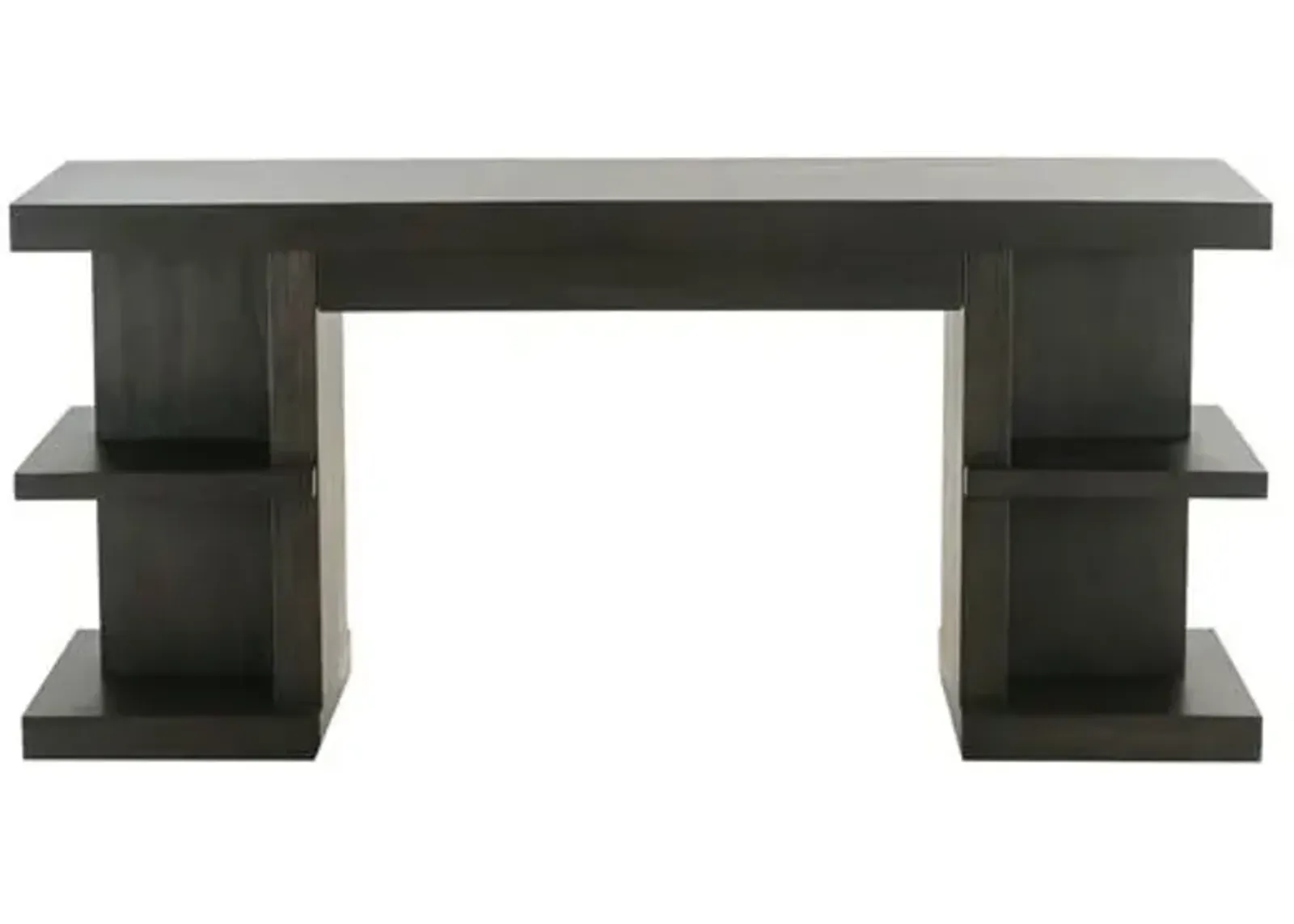 Vinessa Oak Venner Desk - Peppercorn - Brown