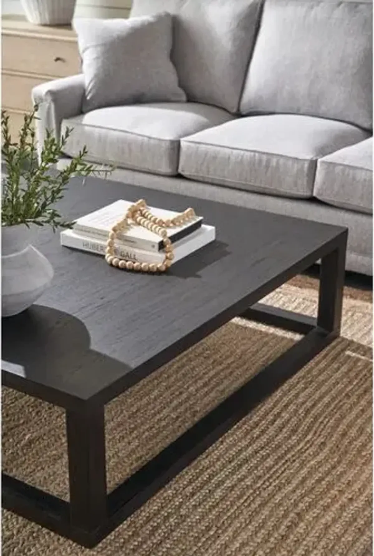 Rowan Rectangular Oak Veneer Coffee Table - Peppercorn - Brown