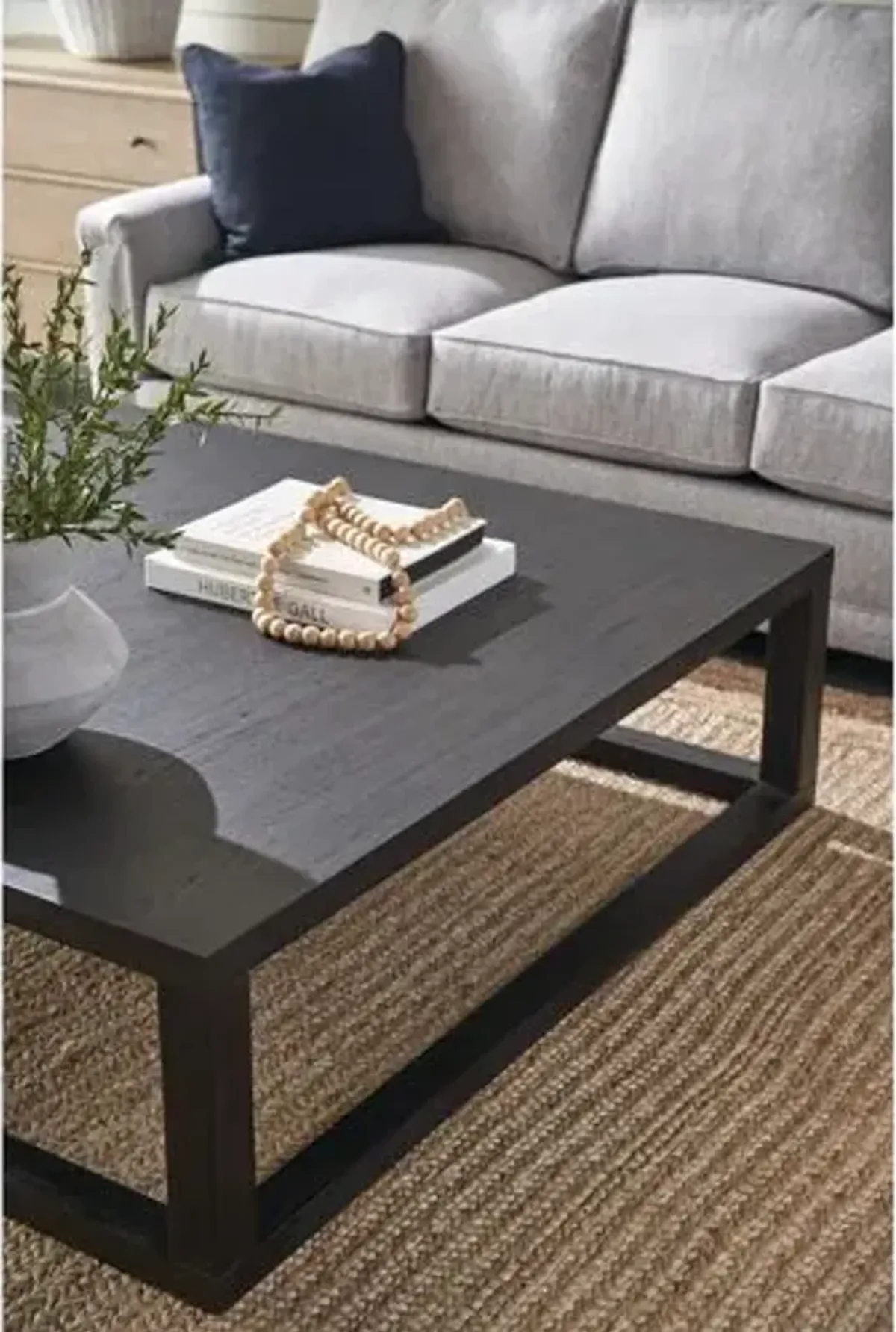 Rowan Rectangular Oak Veneer Coffee Table - Peppercorn - Brown