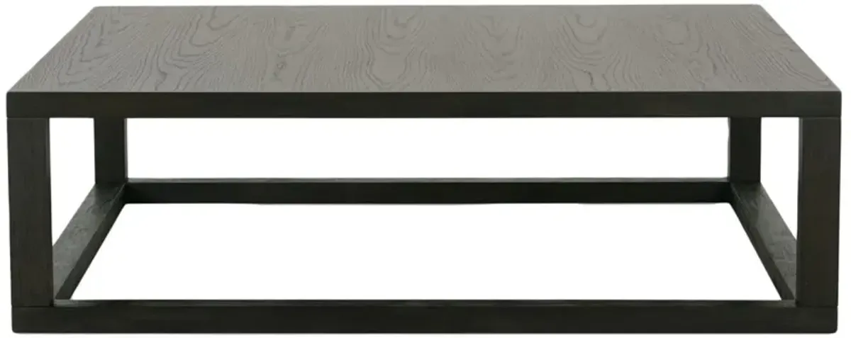 Rowan Rectangular Oak Veneer Coffee Table, Peppercorn