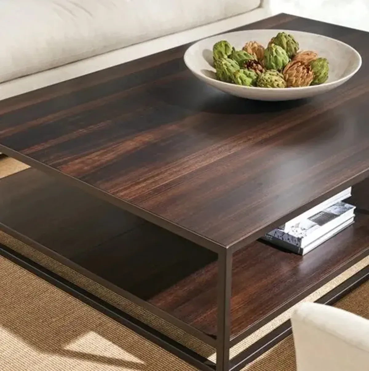 Niles Rectangular Coffee Table - Amber - Brown