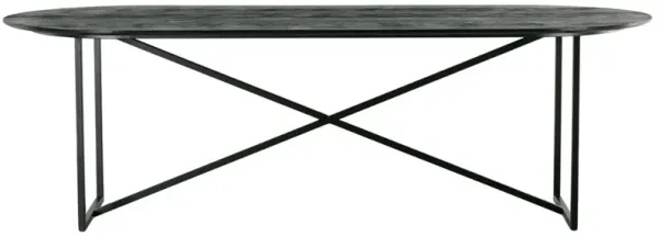 Rex Oval Wood Top Dining Table - Ink