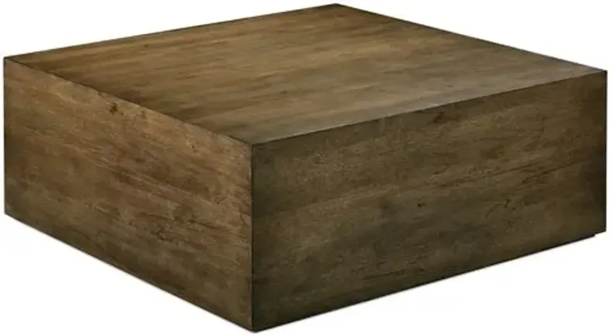 Birch Square Block Coffee Table - Brown