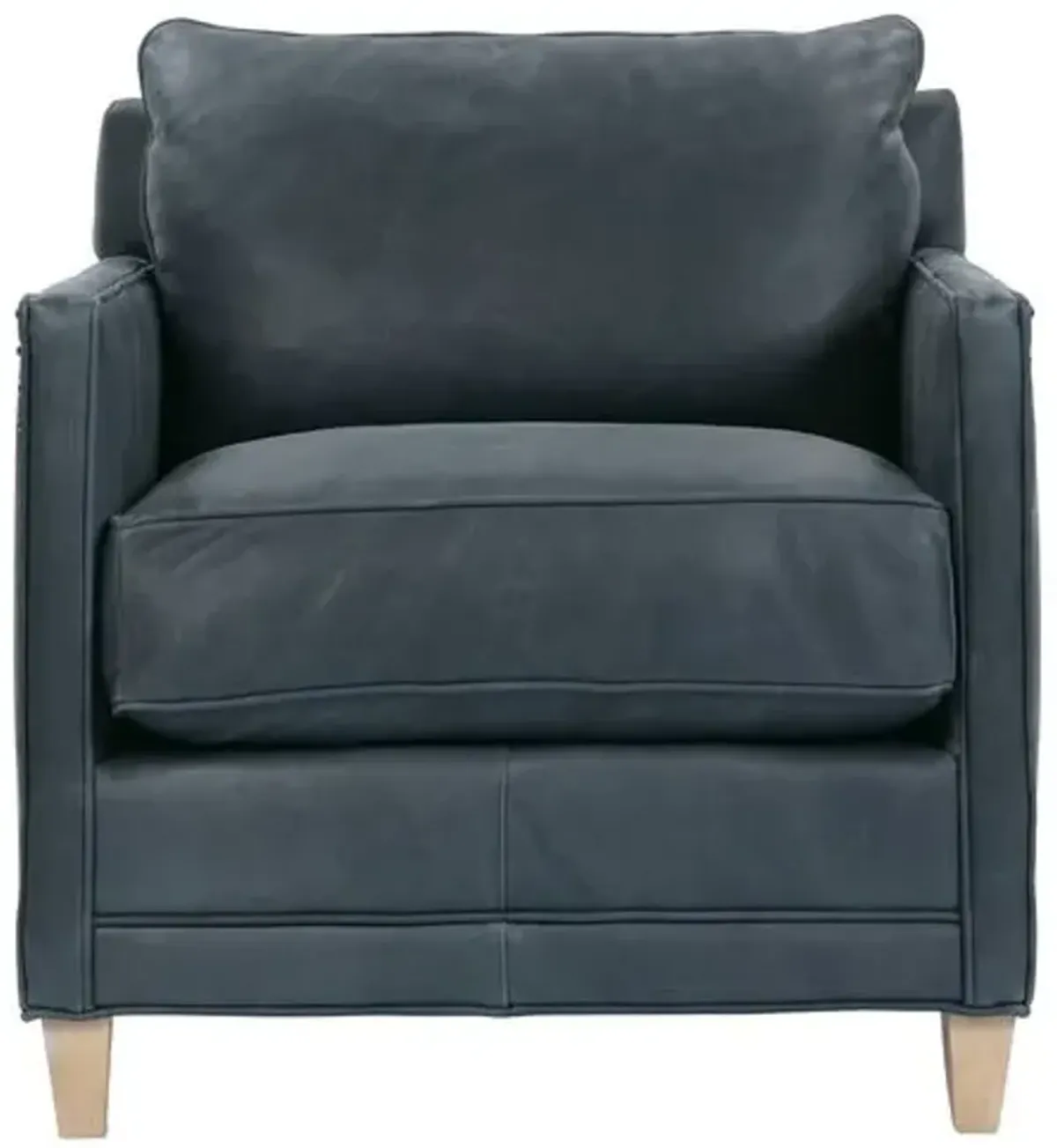 Beck Leather Accent Chair - Slate Grey, Comfortable, Durable, Cushioned