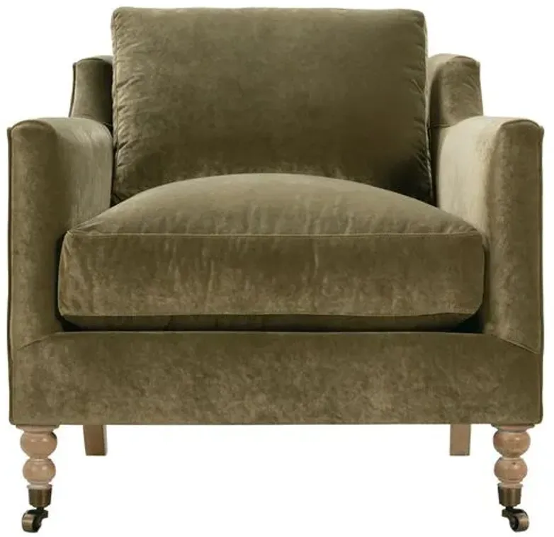 Margot Velvet Chair - Green