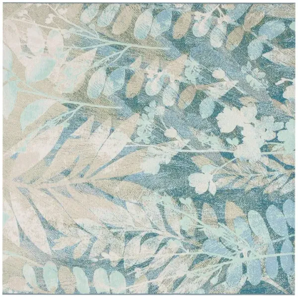 Falling Leaves Rug, Green