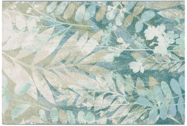 Falling Leaves Rug, Green
