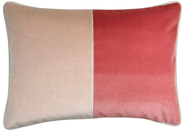 Andrews 14x20 Colorblock Velvet Lumbar Pillow