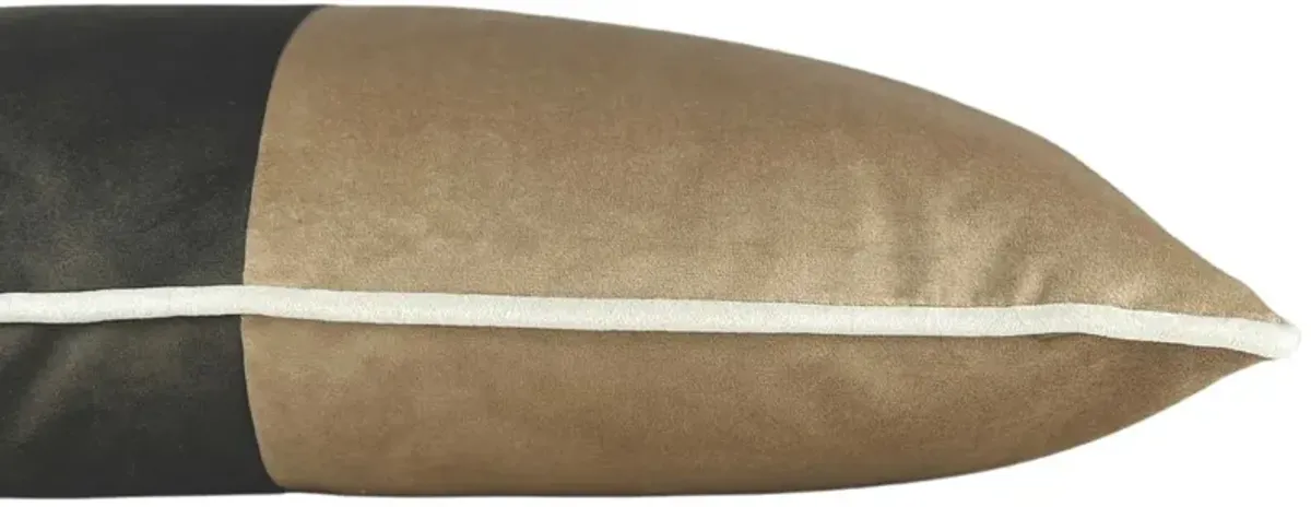 Andrews 14x20 Colorblock Velvet Lumbar Pillow - The Piper Collection