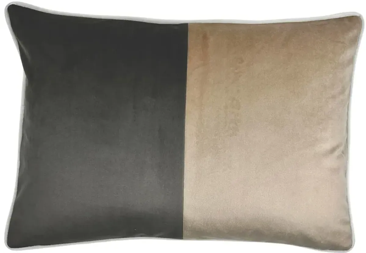 Andrews 14x20 Colorblock Velvet Lumbar Pillow - The Piper Collection