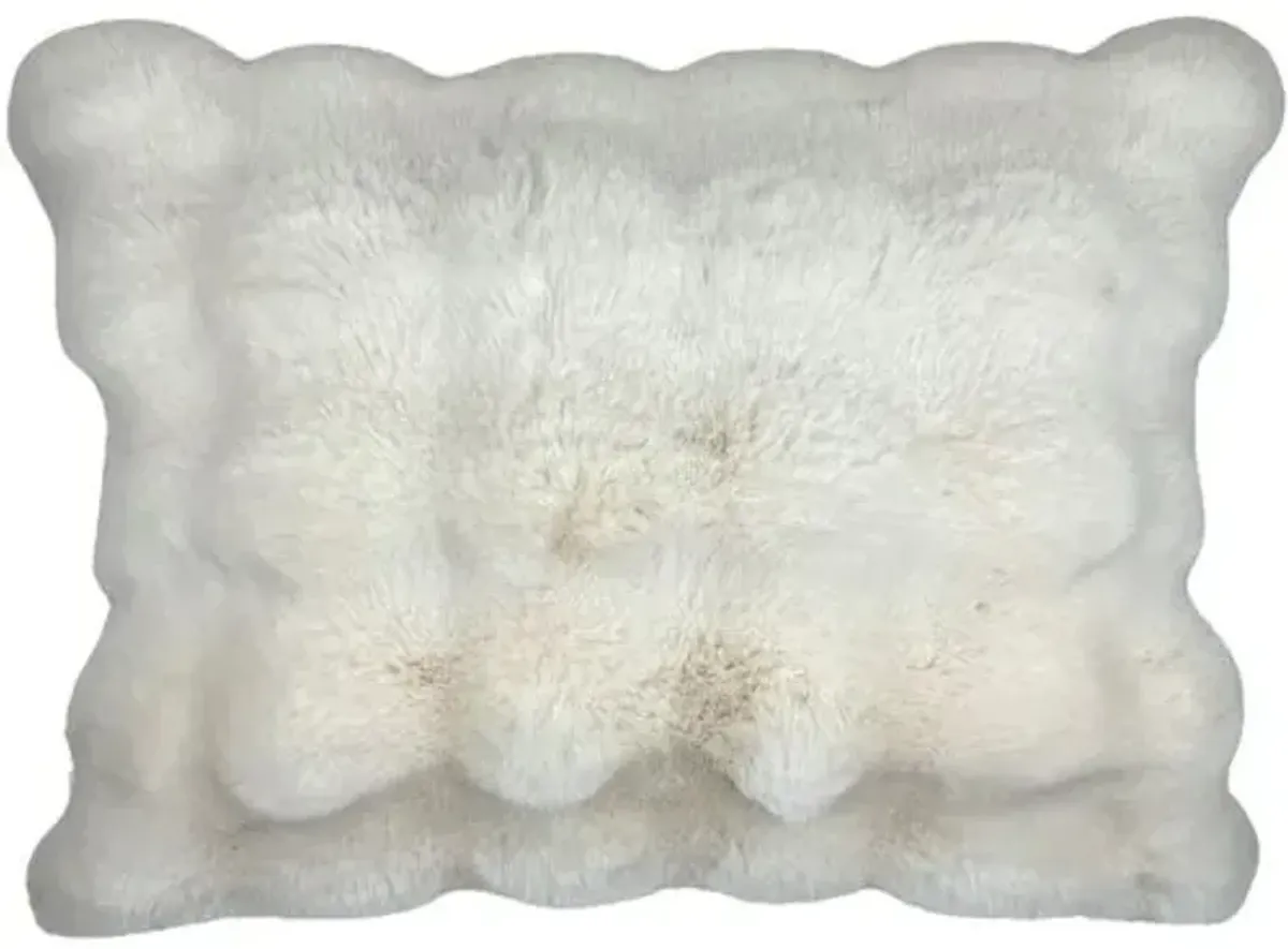 Arlo 14x20 Lumbar Pillow - Ivory Faux Fur - The Piper Collection